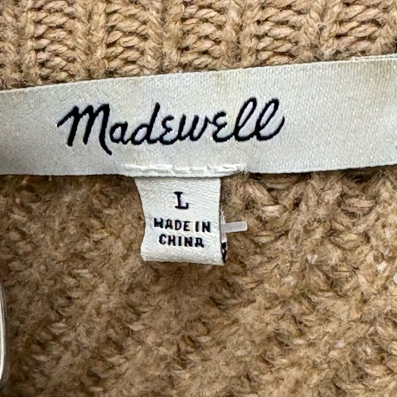 Madewell Fairbanks Merino Wool Blend Pullover Cozy Sweater | Size L - Picture 6 of 8